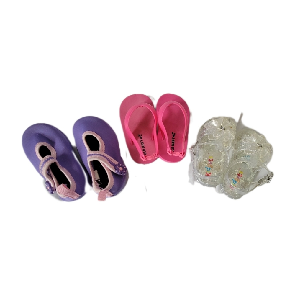Koala Kids, Kidget and Old Navy sandal/shoes, Purple, Pink & Clear, Size 5T